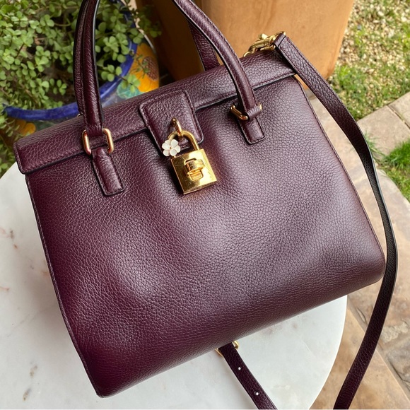 SOLD Dolce & Gabbana Flower Lock Lady Sicily Leather Bag - Picture 2 of 16